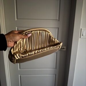 SHEIN Gold Pleated Clutch